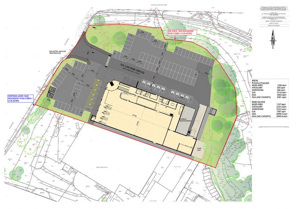 The Proposed Development Lidl Ross on Wye